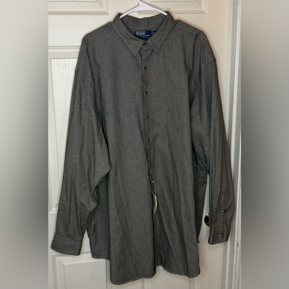 COPY - Vintage POLO Ralph Lauren black and whiter 100% cotton Men’s Shirt